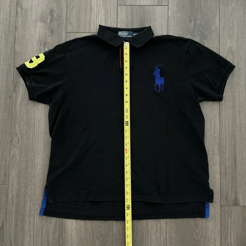 PoloRalph Lauren Short Sleeve Rugby Polo Shirt Mens XL Embroidered Logo Black